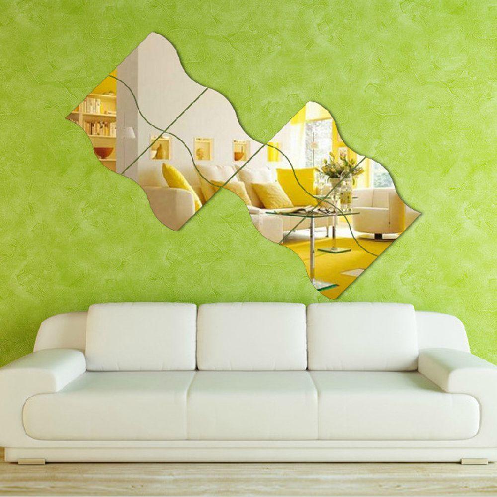 Bộ 6 Miếng Dán Tường Tráng Gương Bằng Acrylic