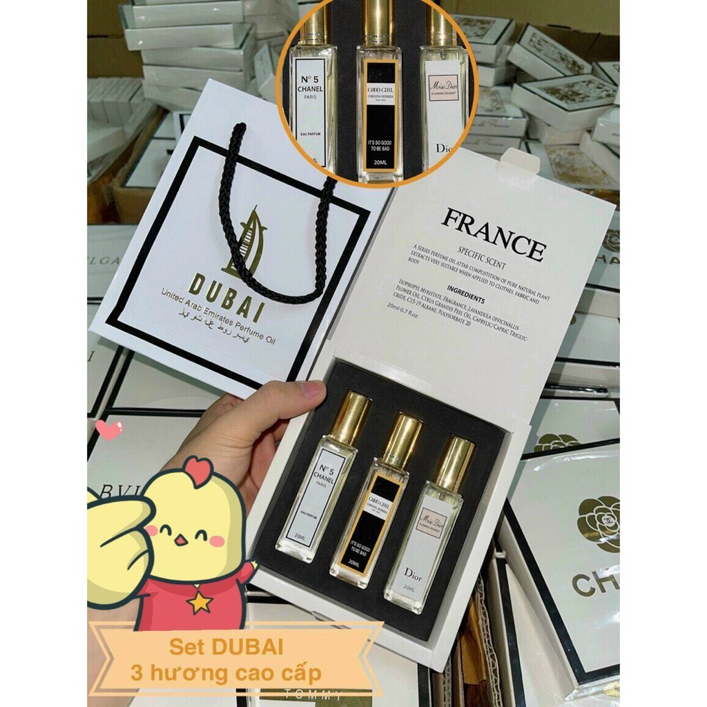 Sét Nước Hoa DuBai Sang Trọng Mùi Quyến Rũ Lưu Hương Lâu- -Lazen