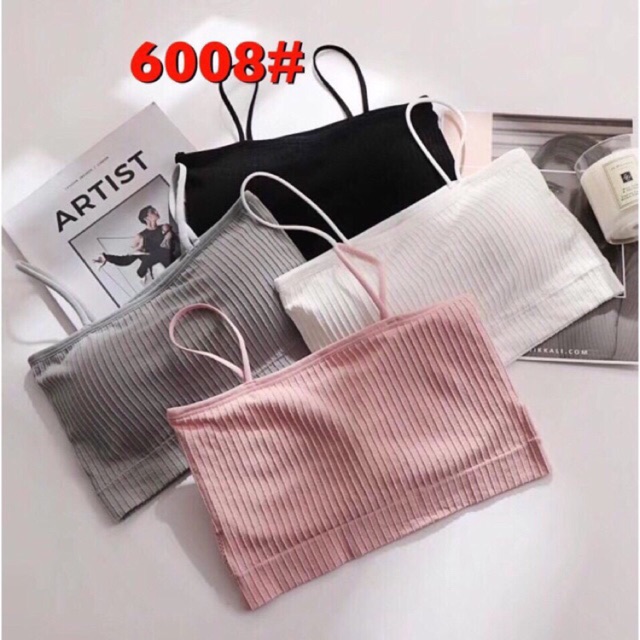 Áo bra quây cotton tăm có dây