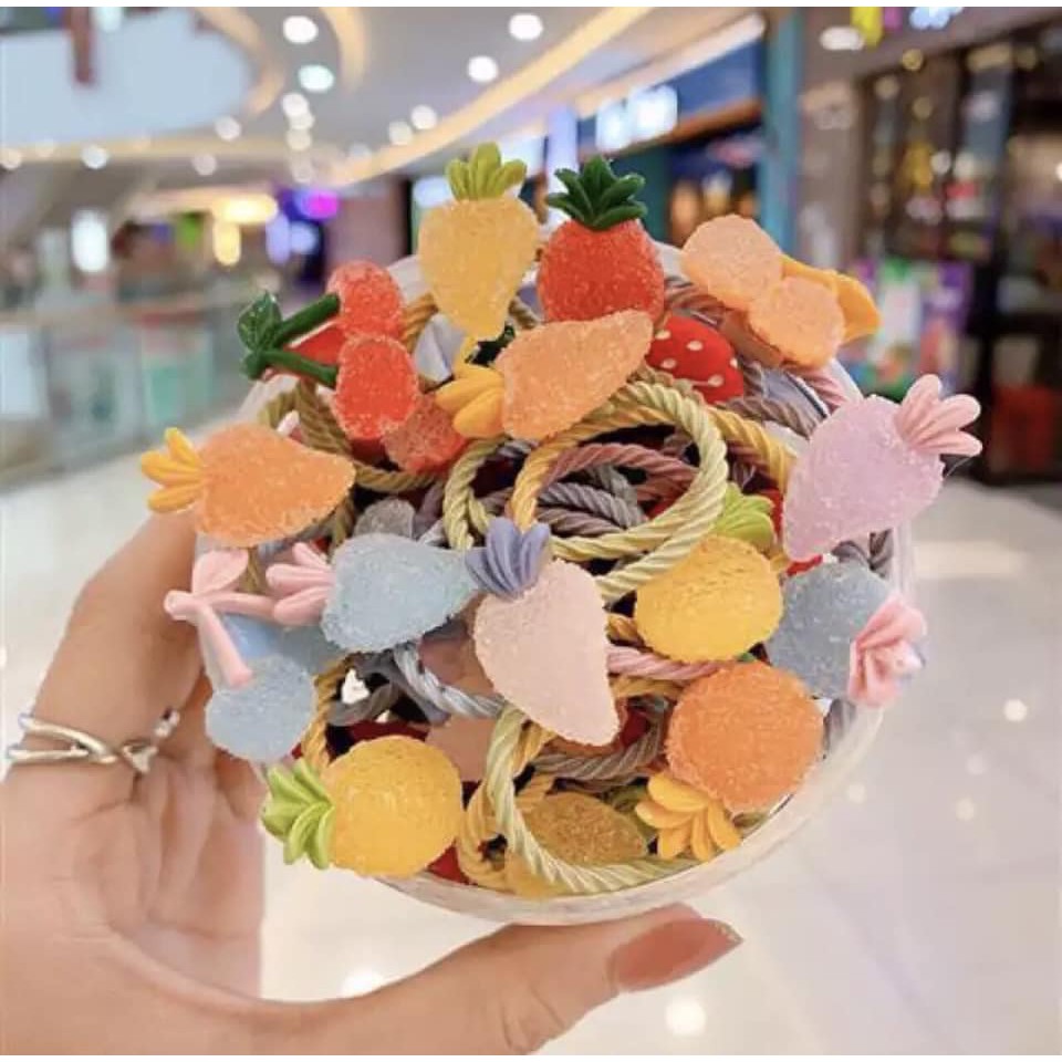 Hộp 30 chun buộc tóc ngộ nghĩnh cho bé NOVSET Dây buộc tóc nhiều hình [ MÃ B402 - HỘP CHUN ]