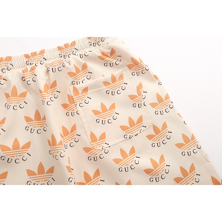 Gu Quần Short In logo Biểu Tượng Biểu Tượng Thời Trang Mùa Hè Giản Dị