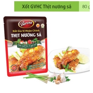 Xốt thịt nướng sả gói gia vị hoàn chỉnh barona - thịt nướng sả gói 80g