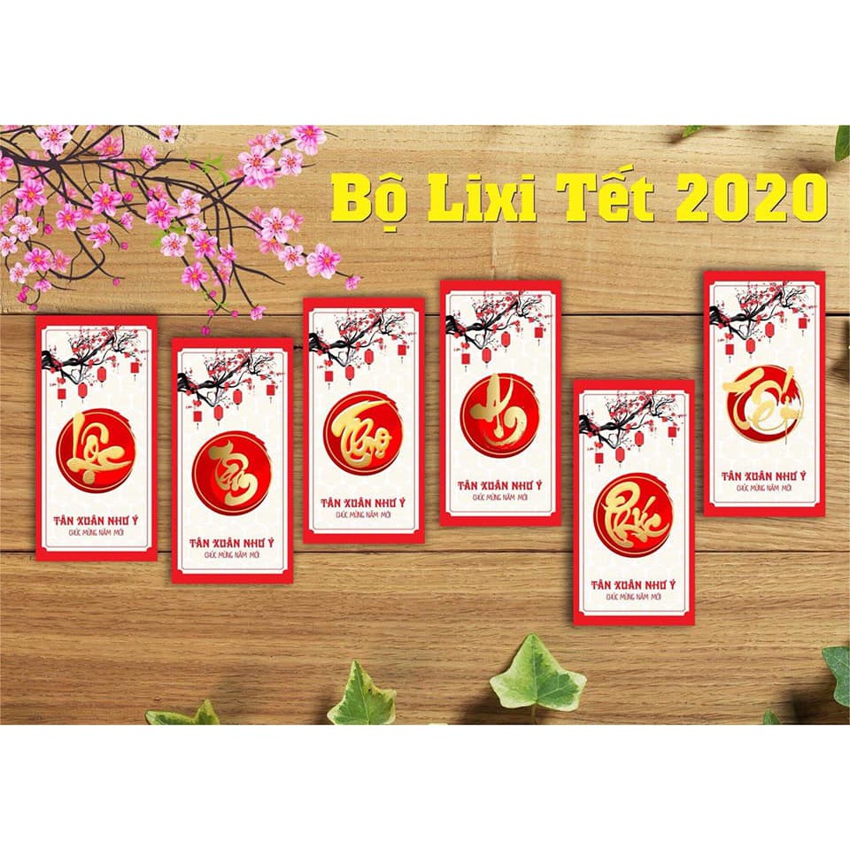 Combo 10 bao lì xì tết Canh tý 2020 - Bao lì xì giấy handmade