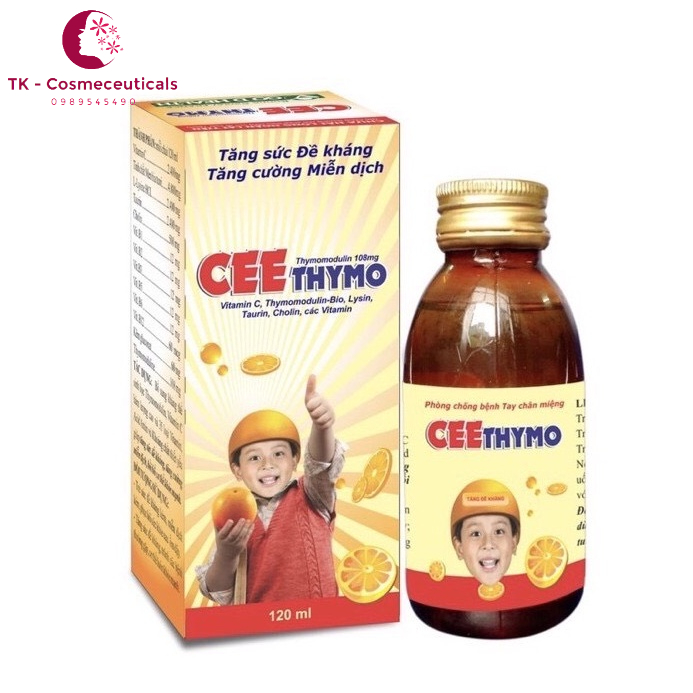 Siro Cee Thymo Bổ Sung Vitamin, Khoáng Chất Tăng Sức Đề Kháng, Tăng Cường Miễn Dịch - 120ml