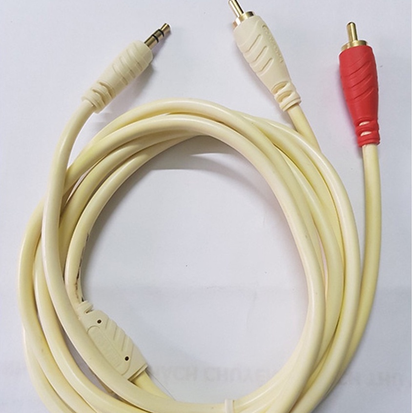 Dây cáp AV kết nối tín hiệu âm thanh đầu jack  3.5 ly  ra 2 đầu bông sen dài 1.8m -3m -5m -10m cao cấp