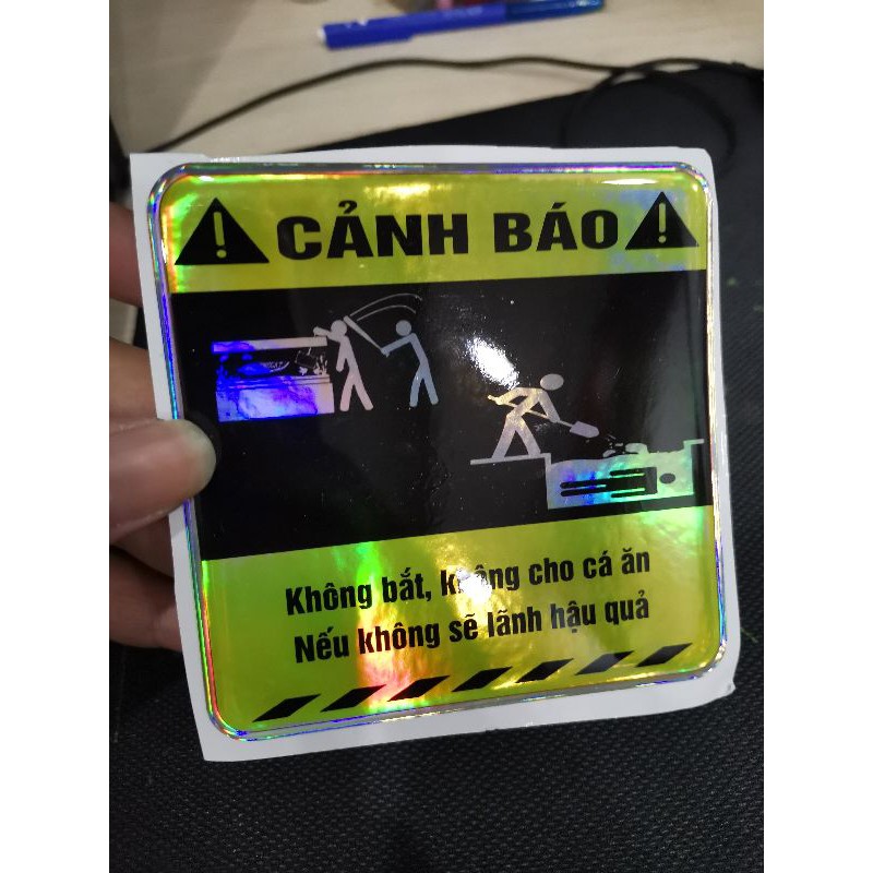 Logo cảnh báo không bắt , không cho cá ăn hài hước