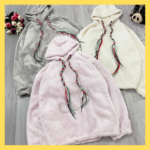 Áo lông đan dây màu mắc - Áo hoodie nữ phong cách Hàn Quốc - MIUMIU CLOTHINGS | BigBuy360 - bigbuy360.vn