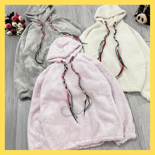 Áo lông đan dây màu mắc - Áo hoodie nữ phong cách Hàn Quốc - MIUMIU CLOTHINGS