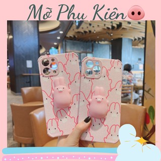 Ốp lưng điện thoại iphone da gắn mochi thỏ cho 12ProMax 12 11 11 Pro Max X XsMax Iphone 6 6plus 7plus 8plus