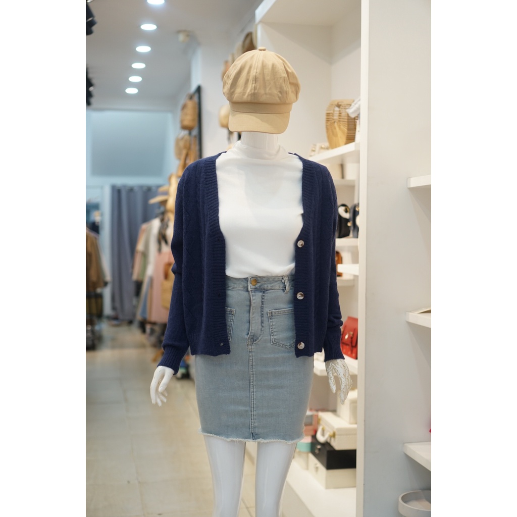 Áo Cardigan Gân Trơn 868
