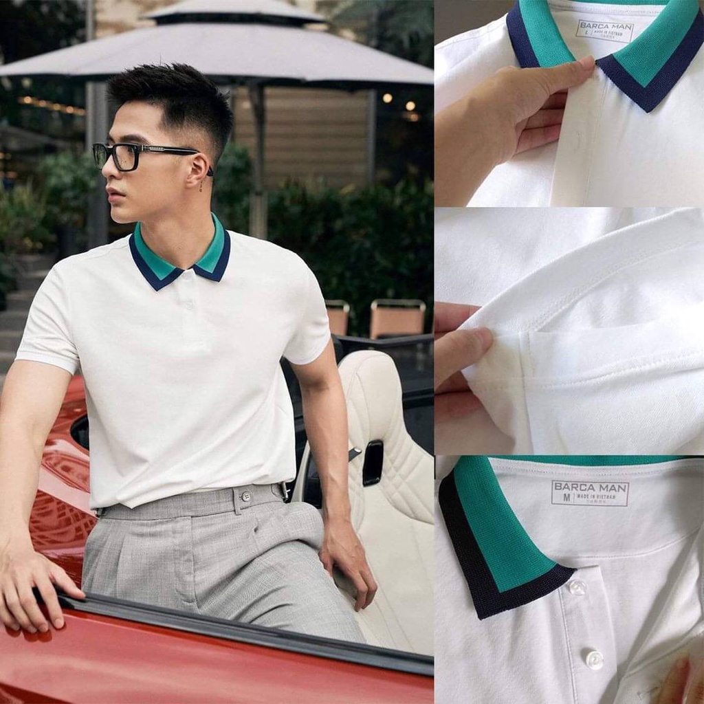 ÁO POLO cổ xanh độc đáo chất liệu cá sấu cao cấp