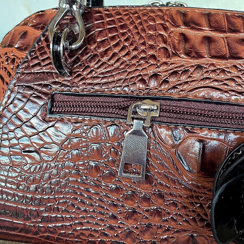 Túi Xách Nữ Da Bò Dập Vân Cá Sấu Quai Sách Cao Cấp Rẻ Đẹp -A&ESHOP 9807