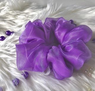 Scrunchies Tím Voan 2 lớp