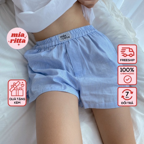 Quần shorts vải thô quần lẻ Mia Boxer Short Mia Ritta Q381