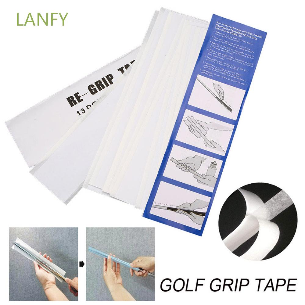 LANFY Multifunction Golf Grip Tape DIY Strong Adhesive Double Sided Removable 13pcs Durable Club Grips Golf Putter Grip Accessories White