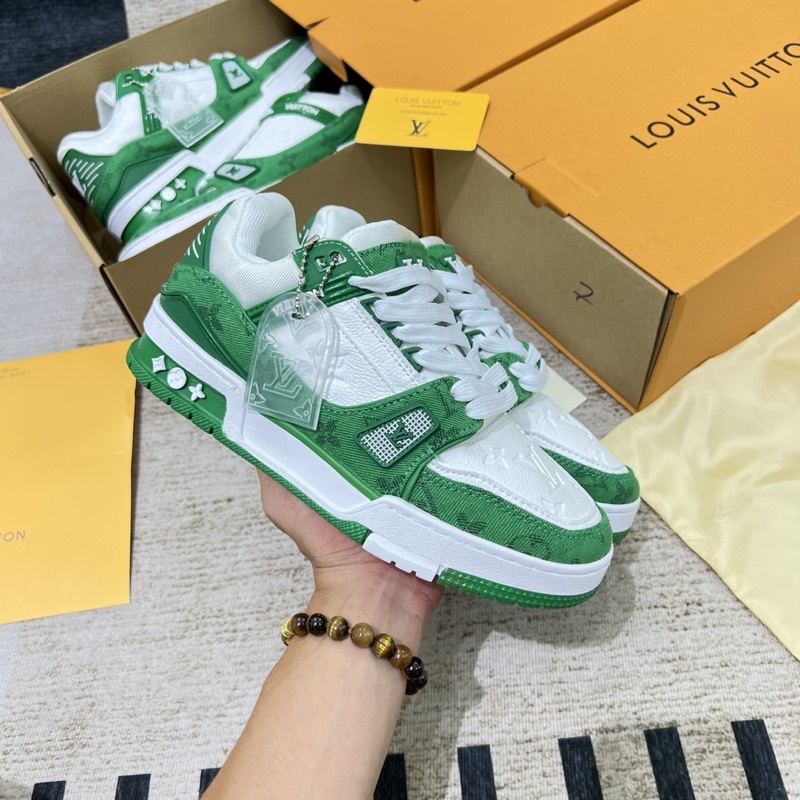 GIÀY LV WHITE BLUE LAI AU SC [ Full Box + Free Ship ]