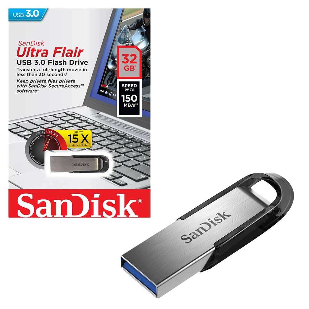 Sandisk Ultra Flair 32gb Usb 3.0 150mb / S Flashdisk Cz73