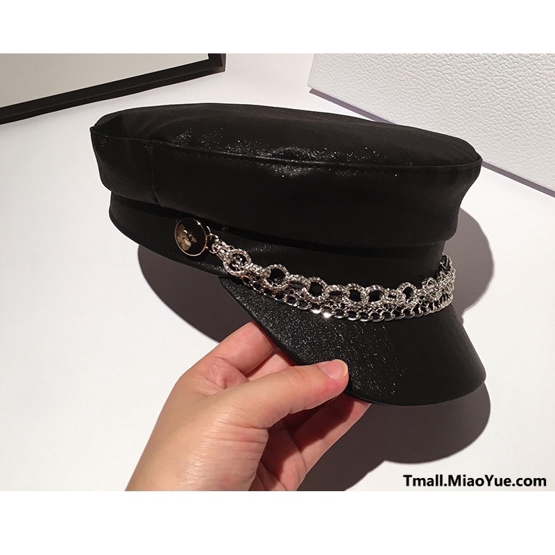 Mũ Kepi Thuỷ Thủ Beret Backer Boy Khoá Vuông Thu Đông Cho Nữ,Phom Chuẩn Cứng Cáp, Phong Cách Hàn Quốc - Hàng Quảng Châu