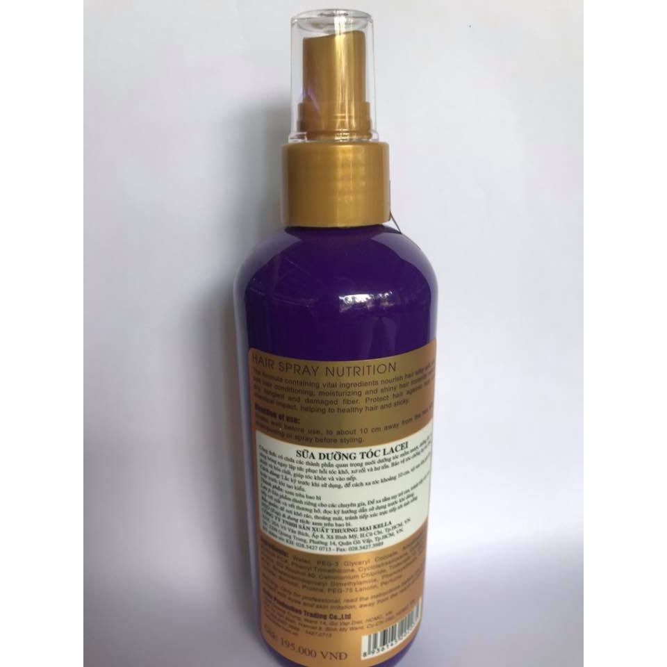 Sữa Xịt Nước dưỡng tóc Lacei tím 200ml | BigBuy360 - bigbuy360.vn