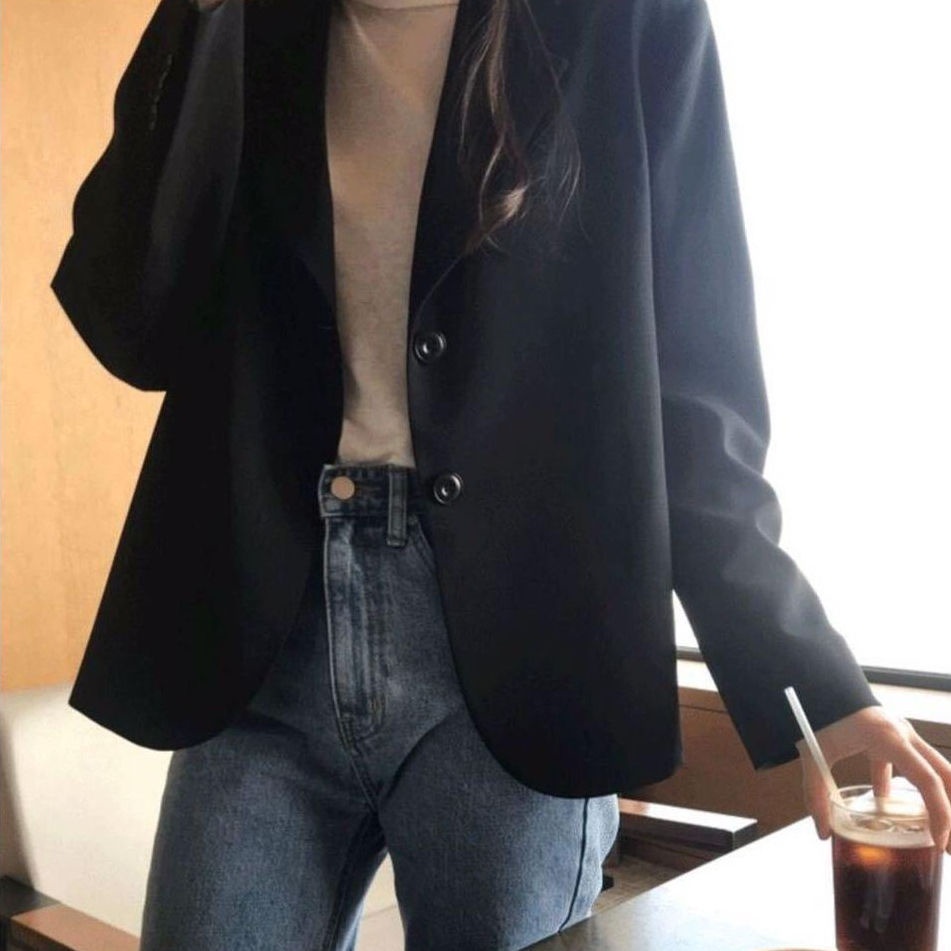 Áo Khoác Blazer Ngắn Dáng Rộng Thời Trang Hàn Quốc 2023 plus size Cho Nữ