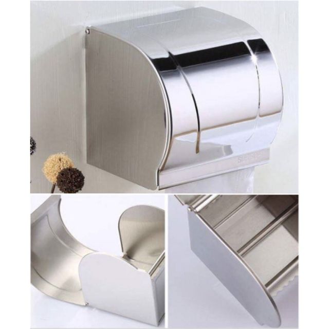 Lô đựng giấy vệ sinh, hộp giấy vệ sinh cao cấp INOX 304