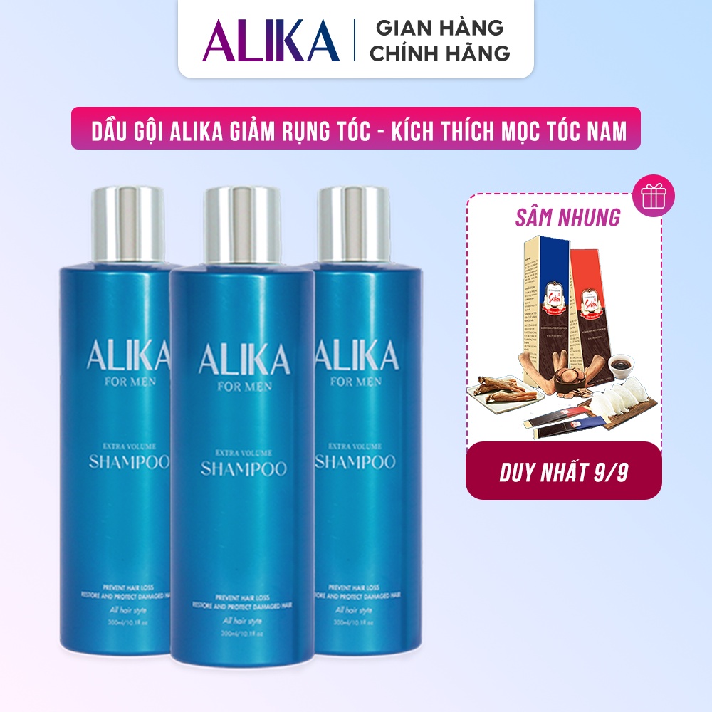Dầu gội ngăn ngừa rụng tóc ALIKA For Men 300ml, kích thích tóc mọc nhanh chắc khỏe dành riêng cho nam prevent haishampoo