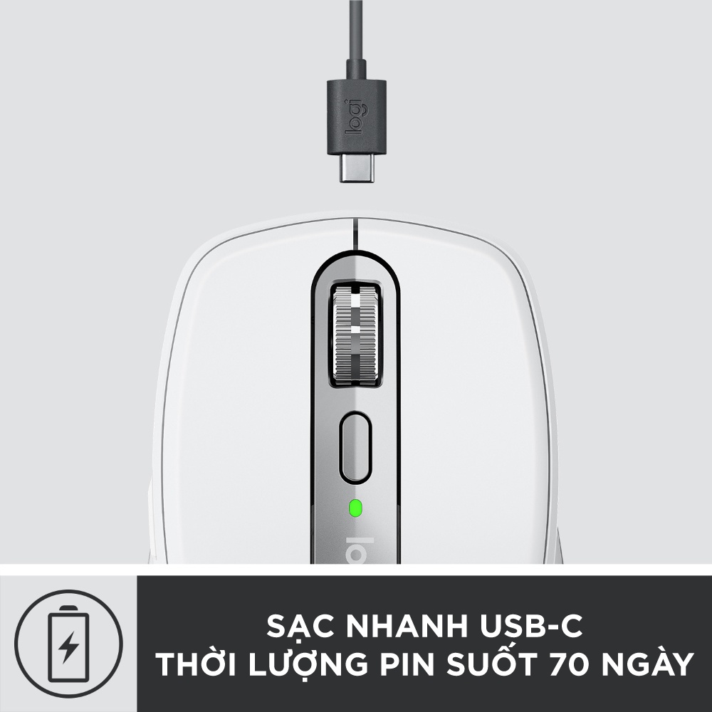 [ELLOGI12 giảm 5%]Chuột không dây bluetooth Logitech MX Anywhere 3 - Nhỏ gọn,có bản cho Mac, cuộn siêu nhanh, sạc nhanh