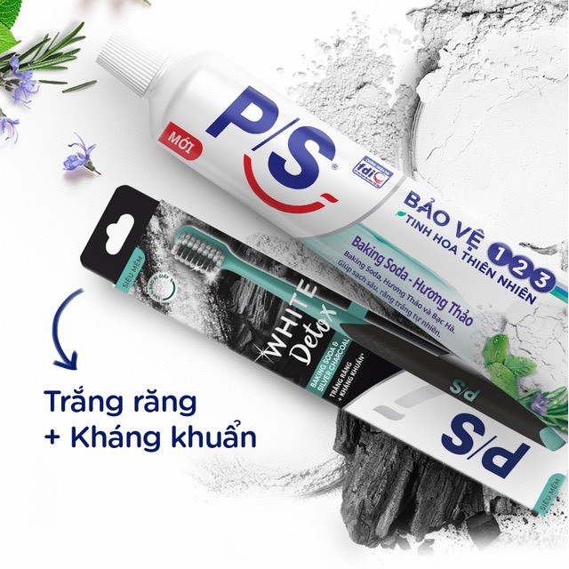 COMBO 2 Tuýp Kem đánh răng P/S Baking Soda Hương thảo 230g