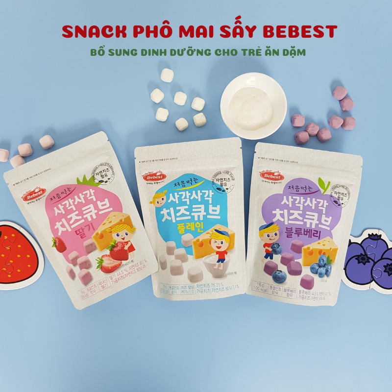 Snack phô mai sấy BEBEST - Bổ sung dinh dưỡng cho trẻ từ 7 tháng tuổi - FORBEE
