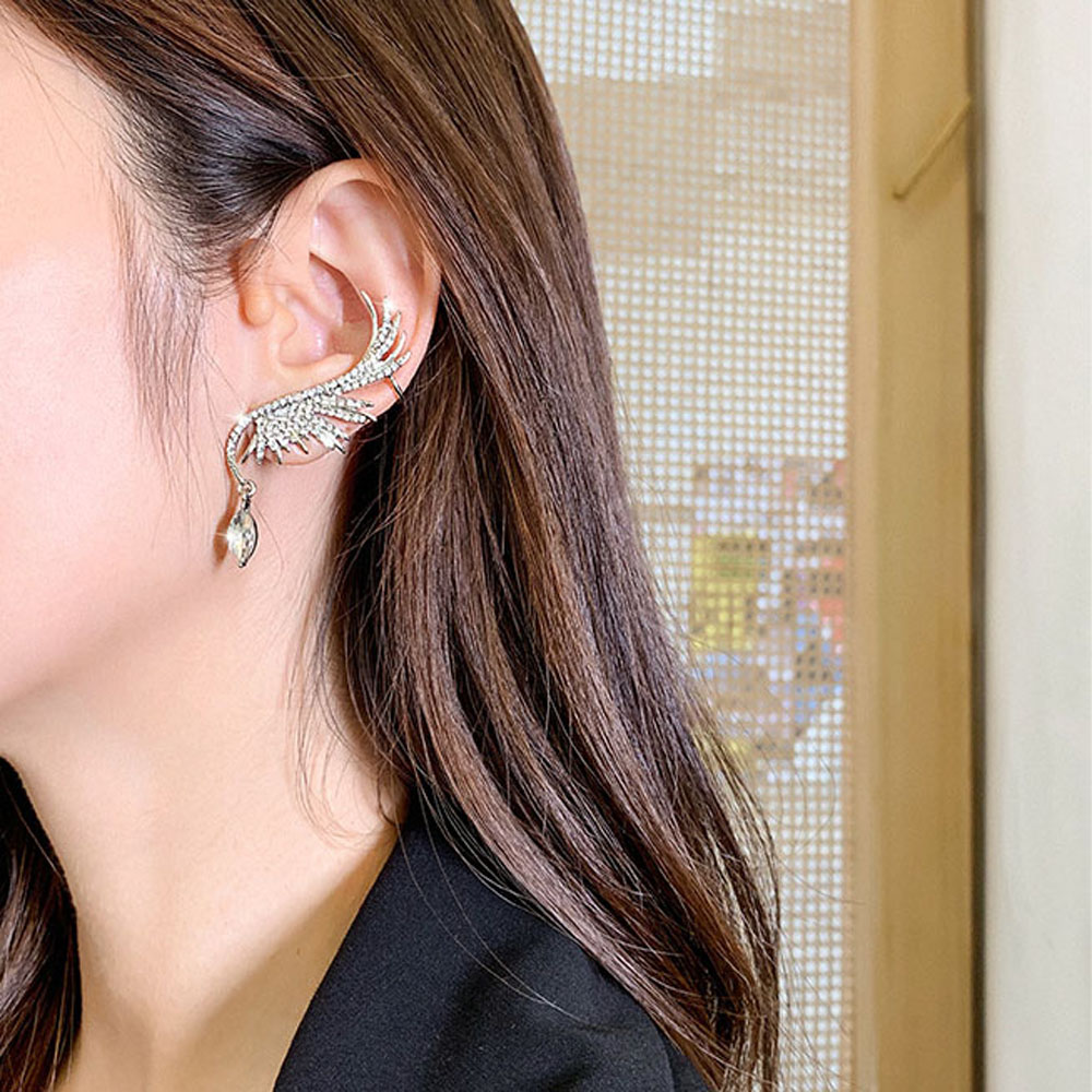 Hoa Tai Cánh Thiên Thần Đính Đá Thời Trang Cho Nữ