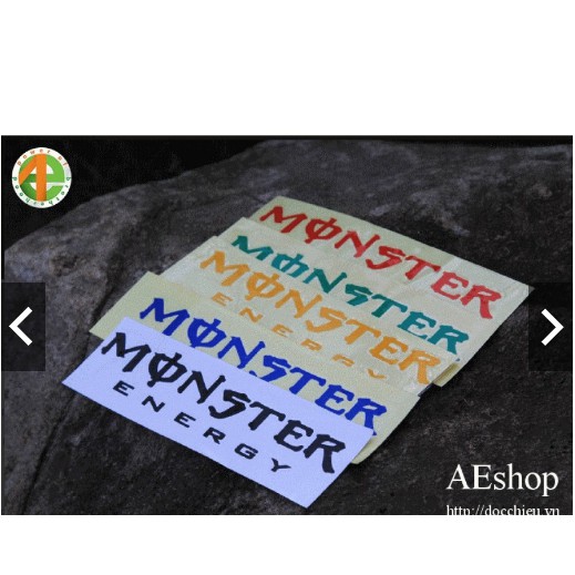 miếng dán xe phản quang Monster