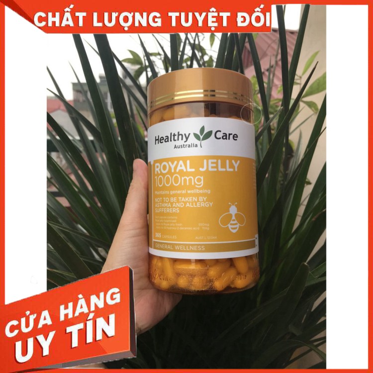 Free Ship (Mẫu mới) Sữa Ong Chúa Healthy care Royal Jelly 1000mg 365 viên