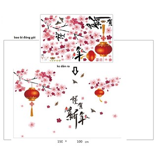 Decal dán tường trang trí tết