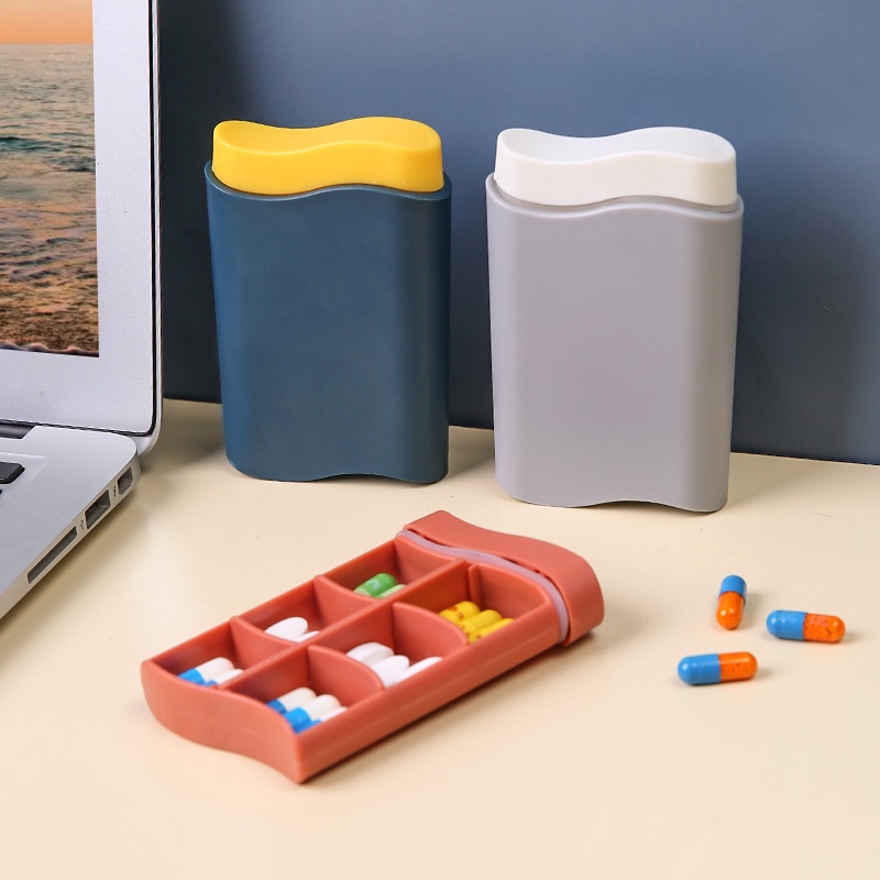 Hộp Đựng Thuốc Mini Chống Ẩm / Bụi Bẩn Nhiều Màu Sắc Có Nắp Đậy Tiện Dụng Thời Trang
