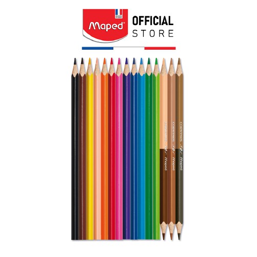 **MỚI** Chì màu Color'Peps World - 12 màu/hộp + 6 màu da (MAPED Chính Hãng)