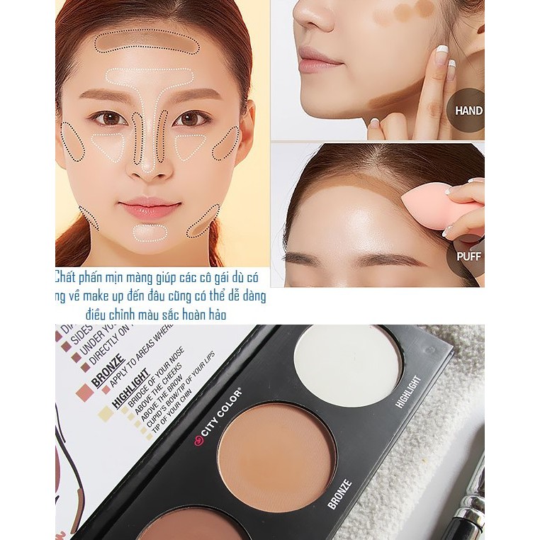 PHẤN TẠO KHỐI  CITY COLOR CONTOUR PALETTE | BigBuy360 - bigbuy360.vn