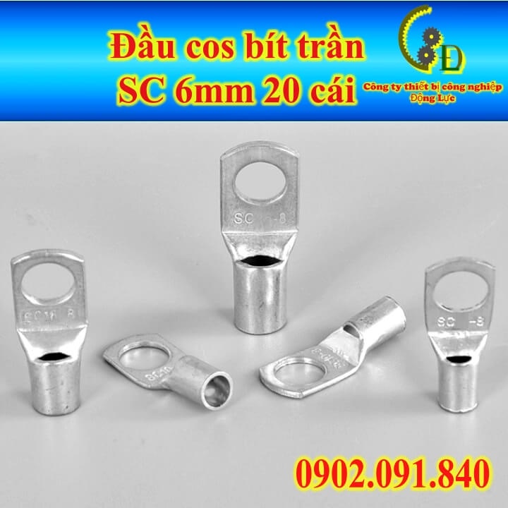 Đầu cos dây điện bít SC 16-8 SC 10-6-8, đầu cốt đồng bấm dây điện 16mm 10mm, cosse  nối bình acquy, dây hàn