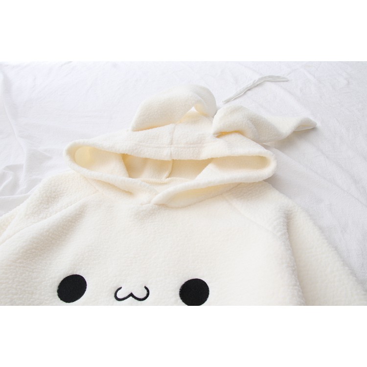 [ORDER] Áo Hoodie tai thỏ thêu họa tiết cute_Kèm túi đeo chéo - Mùa đông