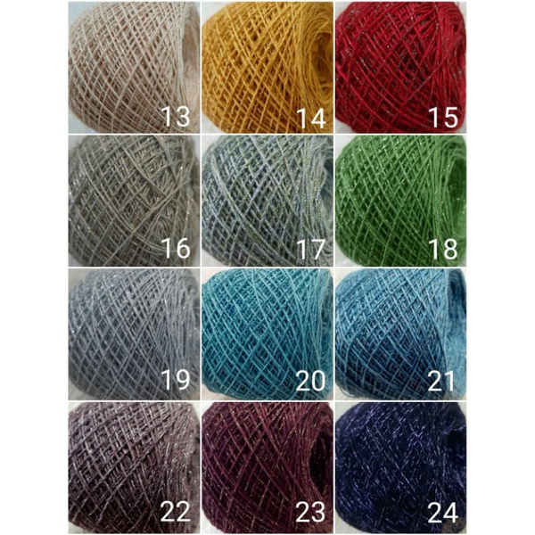 (01-12) Sợi Cotton 100% se 0.8mm, đan móc áo mùa hè