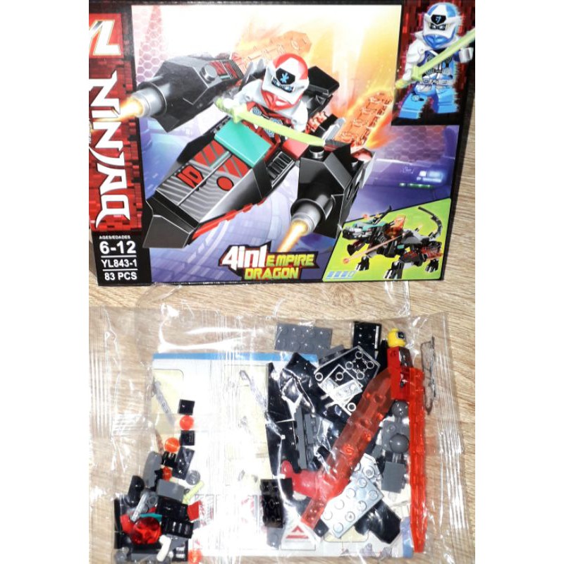 Lắp ráp 1 hộp LegoNinja Đế chế Rồng 843 rất đẹp