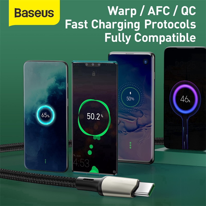 Cáp BASEUS Cho Huawei Oppo Vivo Sạc Nhanh VOOC Cổng Kết Nối USB Type-C