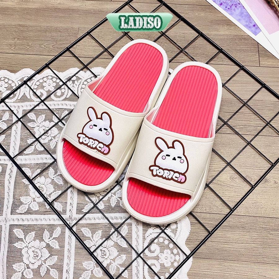 Dép nữ quai ngang hình thỏ dép nữ đế cao 3cm, dép quai ngang chất liệu Eva cao cấp LADISO TT389 hot trend 2022