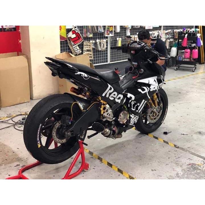 Tem trùm exciter 150 đen trắng Redbull, tem exciter 150, team trùm exciter 150, tem xe exciter 150, 