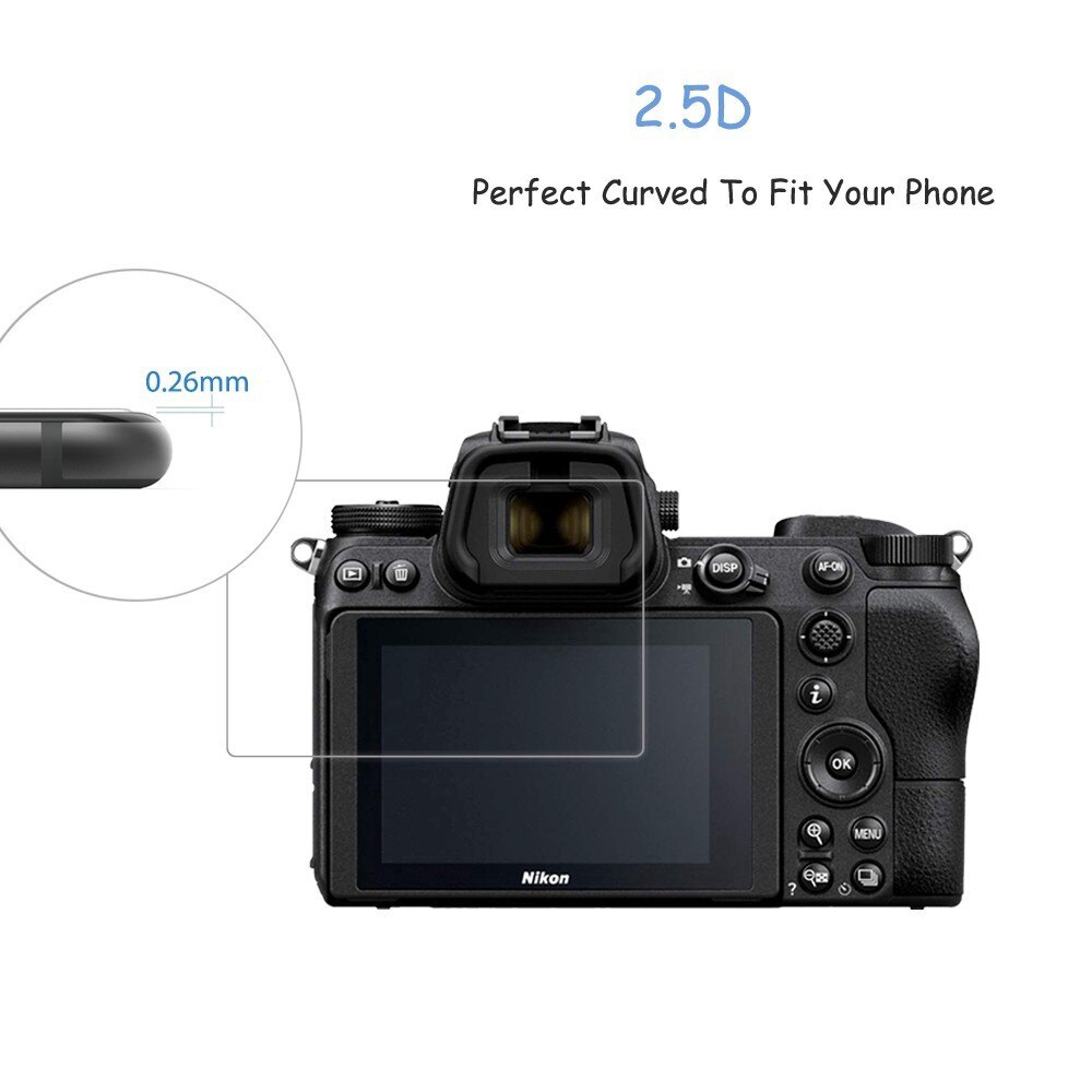 Set 2 Kính Cường Lực Bảo Vệ Màn Hình Máy Ảnh Điện Thoại Nikon Z7 Z6 D7500 D7200 D7100 D850