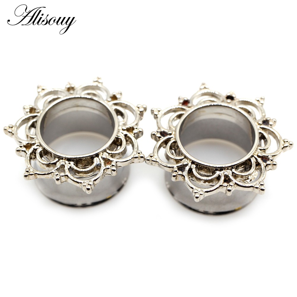 Alisouy Set 2 Khuyên Nong Tai Bằng Thép Không Gỉ Cá Tính