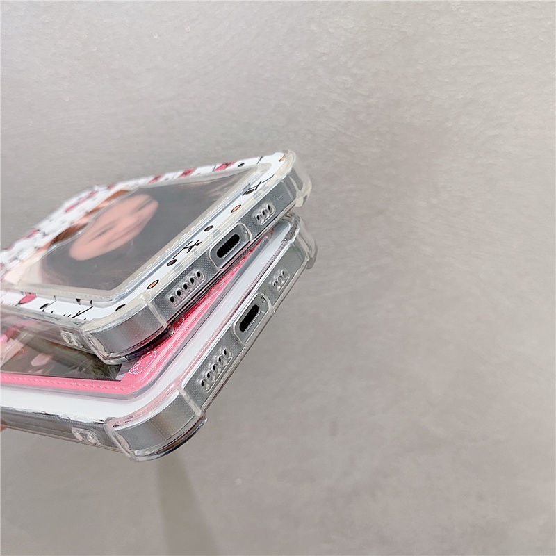 Ốp Điện Thoại TPU Silicon Chống Sốc Gắn Kèm Giá Đỡ Hình Ba Mắt Gấu / Ông Già Noel Cho Iphone 14 13 Pro Max 12 11 Pro Max Xs X Xr