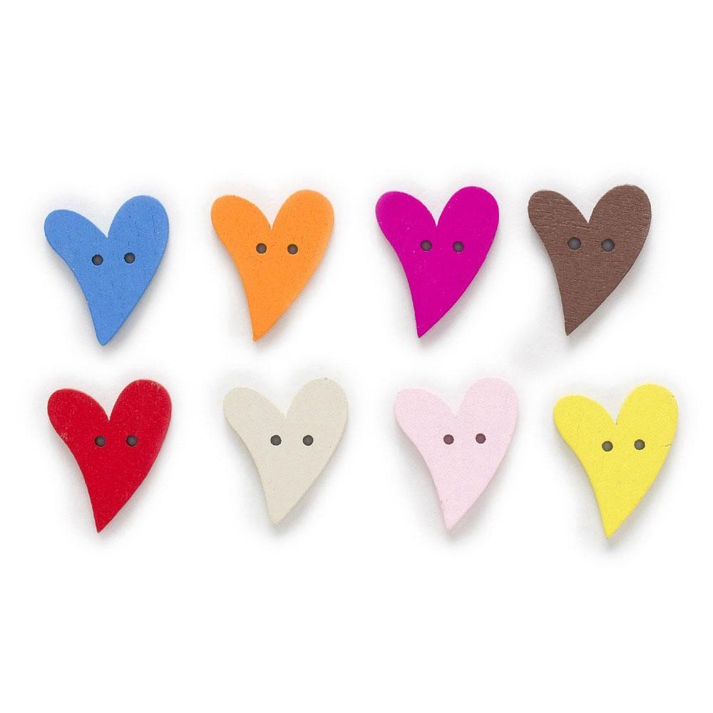 Nút Áo Hình Trái Tim Trang Trí Quần Áo Thủ Công DIY