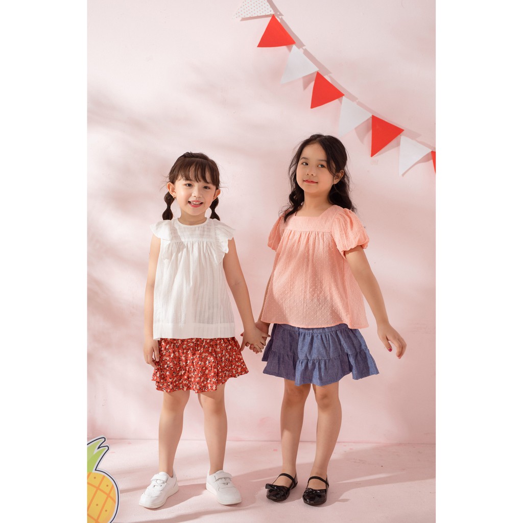 [LITTLE PINK] LUCY SKIRT - Chân váy 3 tầng lót quần bé gái