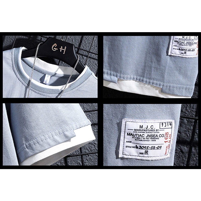 Áo Thun Cotton Tay Ngắn Cổ Tròn Dáng Rộng Trẻ Trung Hợp Thời Trang Cho Nam