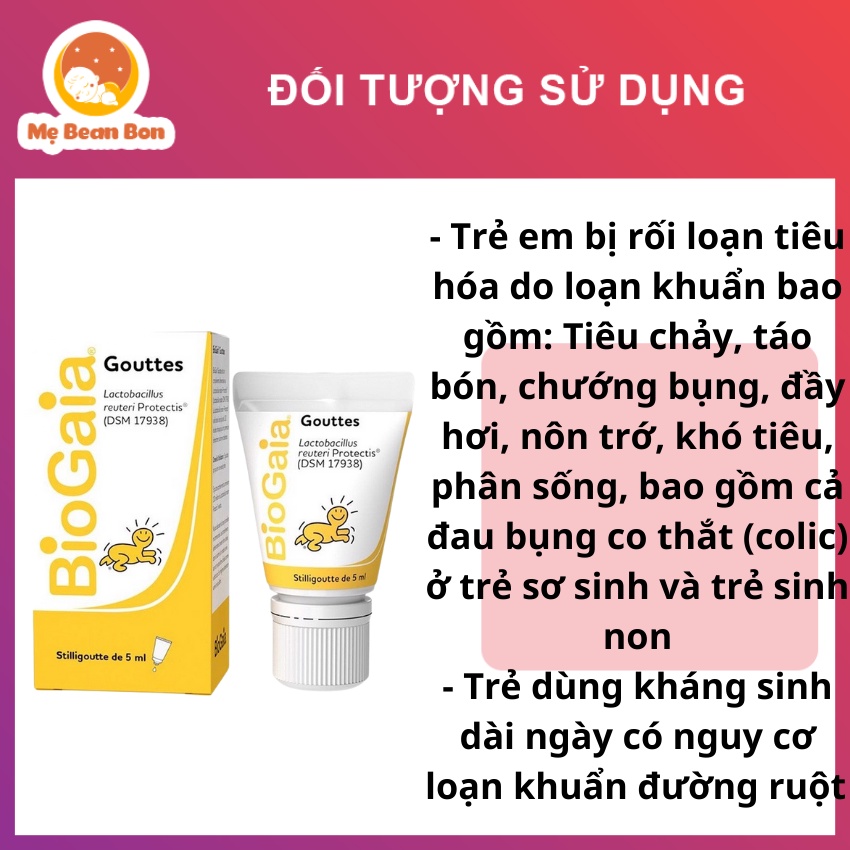 Men vi sinh Biogaia Pháp Protectis Gouttes 5ml giúp tăng sức đề kháng hạn chế rối loạn tiêu hoá cải thiện hệ vi sinh